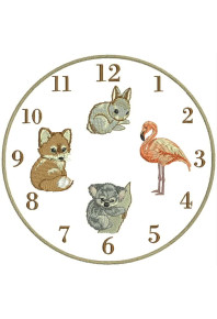 Set493 - Ausie animal clock face